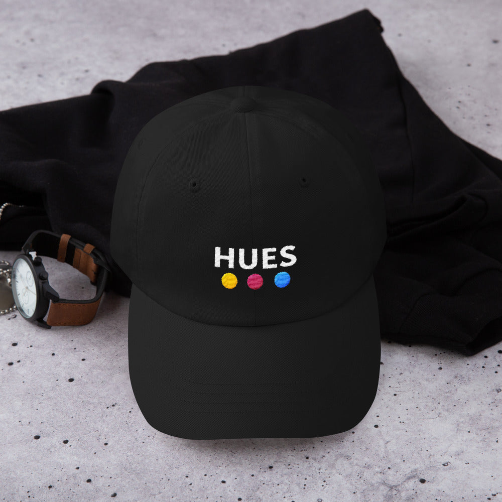 HUES Classic Embroidered Logo Dad Hat